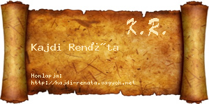 Kajdi Renáta névjegykártya
