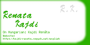 renata kajdi business card